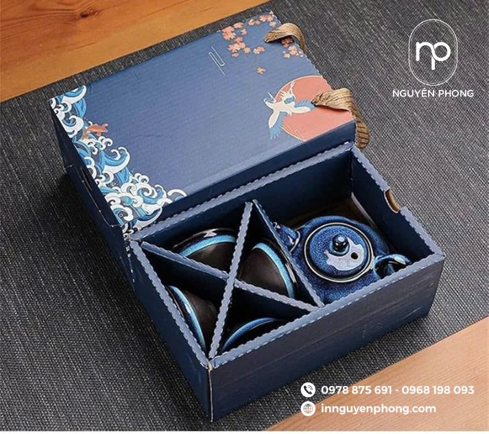 Mẫu hộp đựng ấm chén